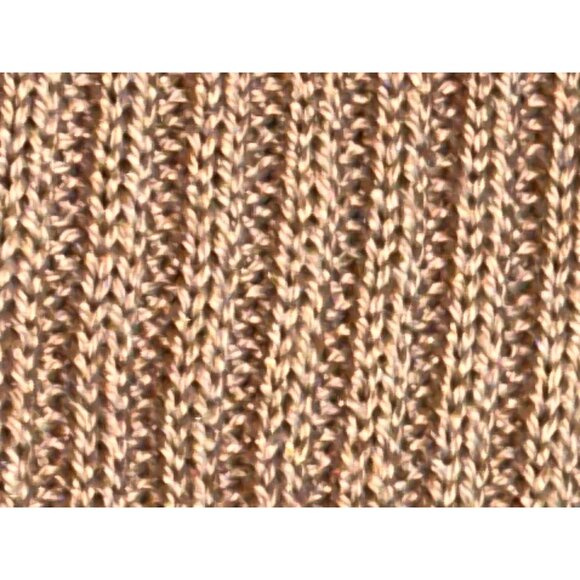 August Silk Knits XL Taupe Vintage Ribbed V Neck Silk Sweater Quiet Luxury Chic - Picture 9 of 9